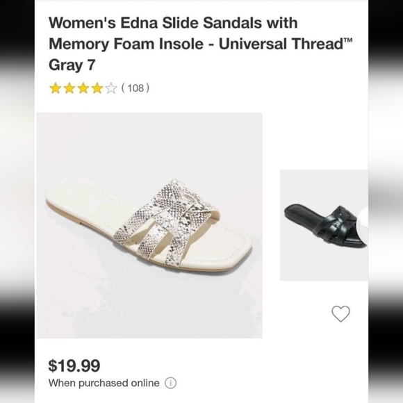 Women's sandals with memory foam insole 6.5 NWT - Picture 4 of 4